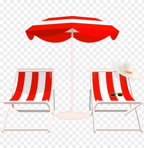free png download beach umbrella and chairs png clipart - transparent beach chair Alpha PNGs