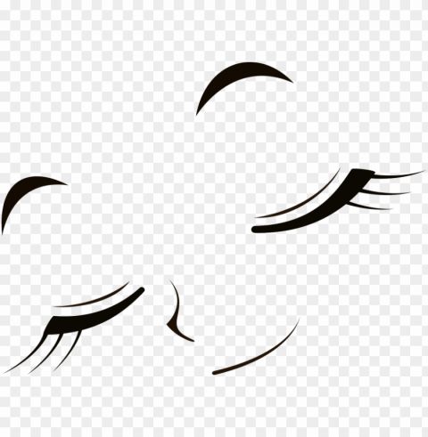 free download closed eyes images - closed anime eyes Clean Background Isolated PNG Graphic