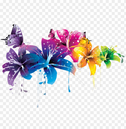 free download colorful background designs - floral designs vector PNG images with transparent layering