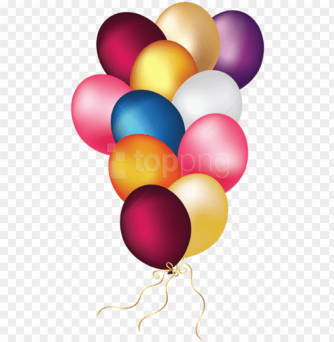 free download colorful balloons transparent - globos de cumpleaños PNG format