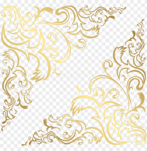 free download corners gold clipart - gold pattern High-definition transparent PNG