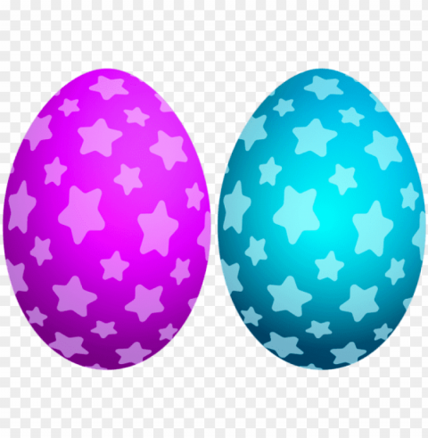 free download easter eggs with stars transparent PNG Object Isolated with Transparency