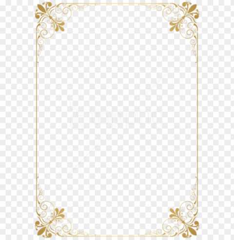 free download frame border golden clipart photo ClearCut Background PNG Isolated Element