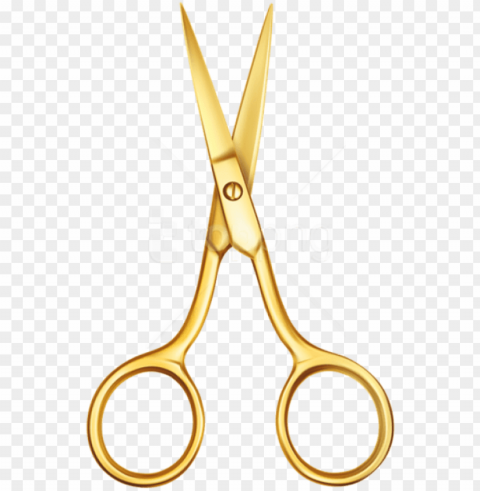 Gold hair Scissors Clipart PNG images without BG