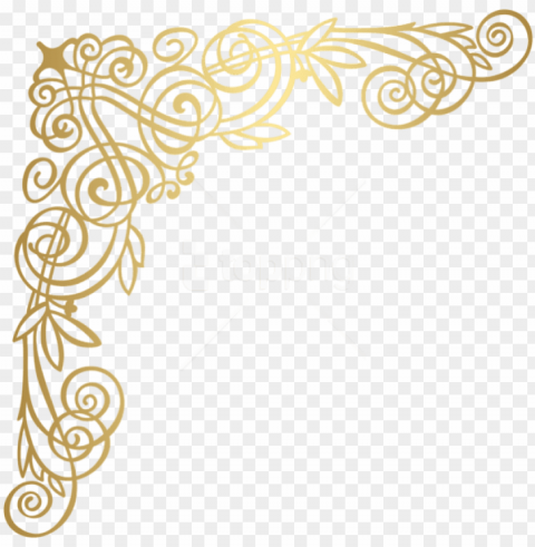free download golden deco corner clipart photo - corner golden design PNG photos with clear backgrounds