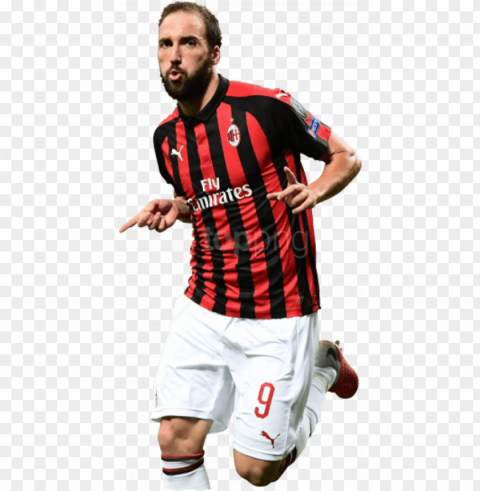 free download gonzalo higuain images background - gonzalo higuain ac milan Clear PNG file