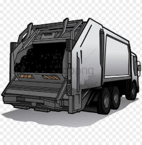  download grey garbage truck images - trailer truck PNG files with no background free