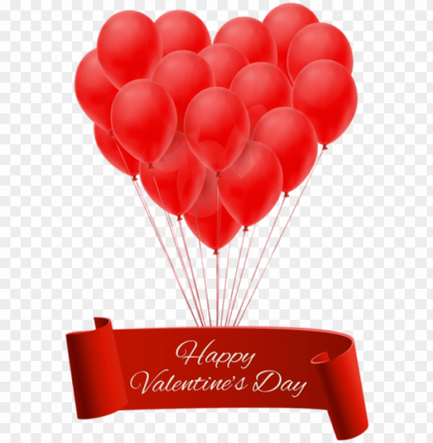 free download happy valentine's day banner with Isolated Object on Clear Background PNG