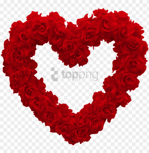 free download love heart of roses images background - rose heart Isolated Subject on HighQuality Transparent PNG