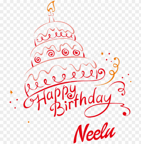 free download neelu happy birthday name - illustratio HighQuality Transparent PNG Isolated Artwork