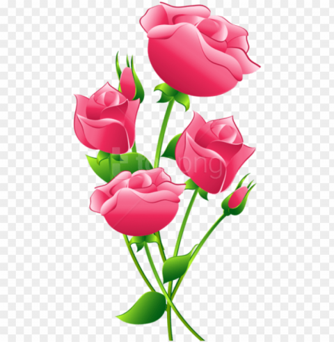 free download pink roses images - pink rose flower clip art Transparent Background PNG Isolated Illustration