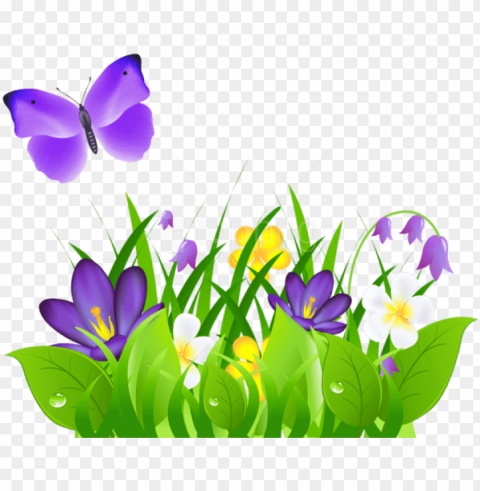 free download purple flowers grass and butterflypicture - butterfly with flowers clipart PNG images with transparent space