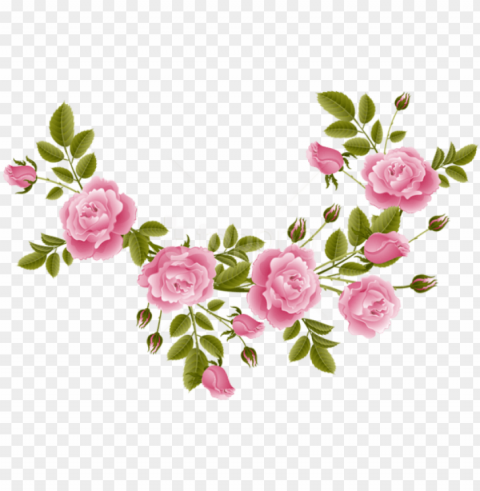 free download rose decoration clipart - pink rose decoratio Isolated Character on Transparent PNG