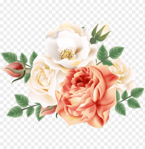 free download roses decoration clipart photo - art roses paintings Isolated Element on HighQuality PNG