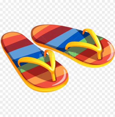 free download transparent beach flip flops clipart - sandals clipart CleanCut Background Isolated PNG Graphic