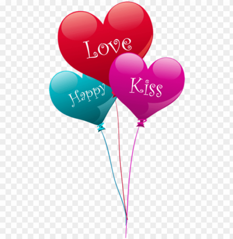free download transparent heart kiss love happy - happy valentines day balloons PNG with no cost