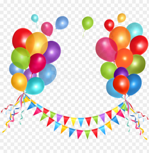 free download party streamer and balloonspicture - birthday party balloons High-resolution transparent PNG images set