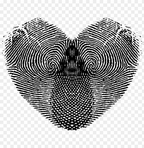 free fingerprint image with - finger prints in heart Transparent PNG Isolation of Item