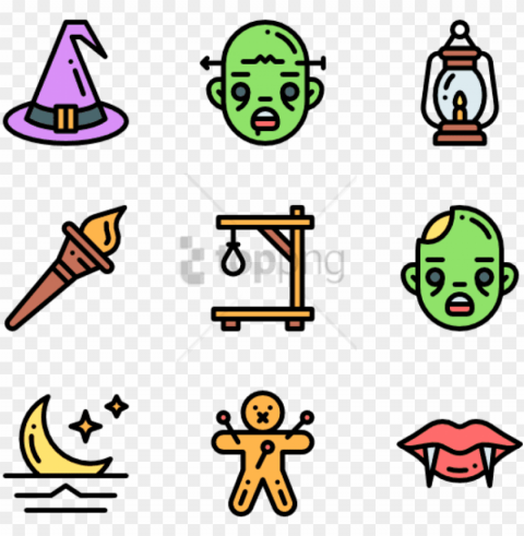 Free Freeuse Stock Scary Icon Packs - Halloween Icons Transparent PNG Graphics Archive