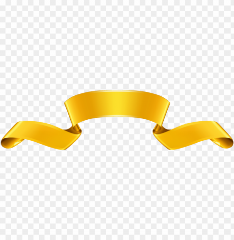 free gold banner images transparent - yellow gold ribbon clip art High-resolution PNG