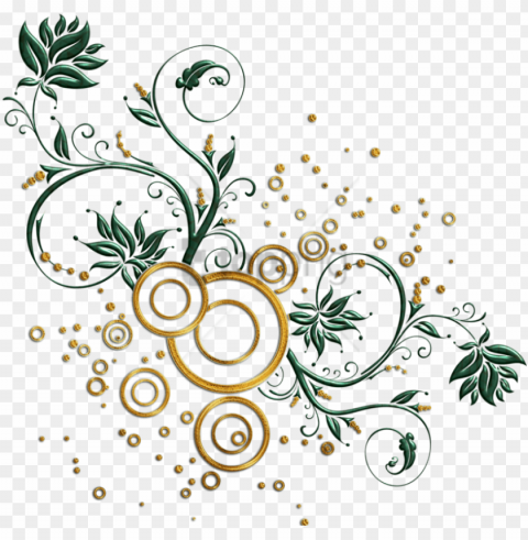 free gold swirl design - leaves and swirls PNG images with transparent canvas variety