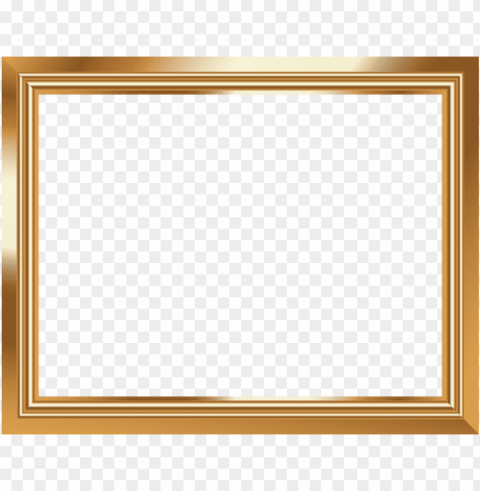 free gold transparent frame transparent - cartoon wooden picture frame PNG images for merchandise