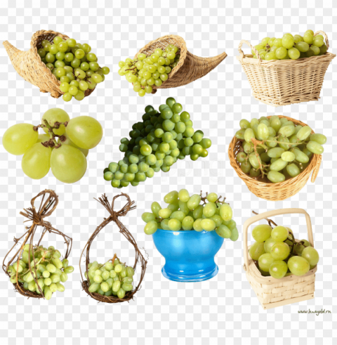 Green Grapes Seedless Fruit PNG pictures with no background required