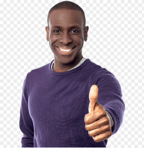  happy black person - black man thumbs up Free PNG images with transparent layers PNG transparent with Clear Background ID 24835679
