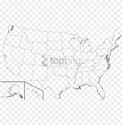 free high resolution blank united states map - us nuclear war ma Clear Background Isolated PNG Illustration