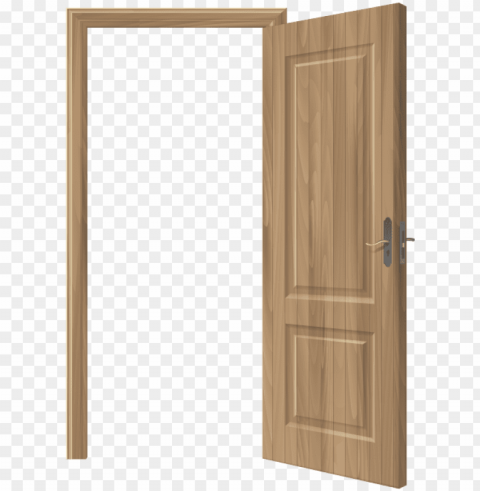 free open wooden door images - cartoon of door PNG with Clear Isolation on Transparent Background