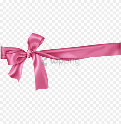 free pink ribbon border image with - pink ribbon bow HD transparent PNG