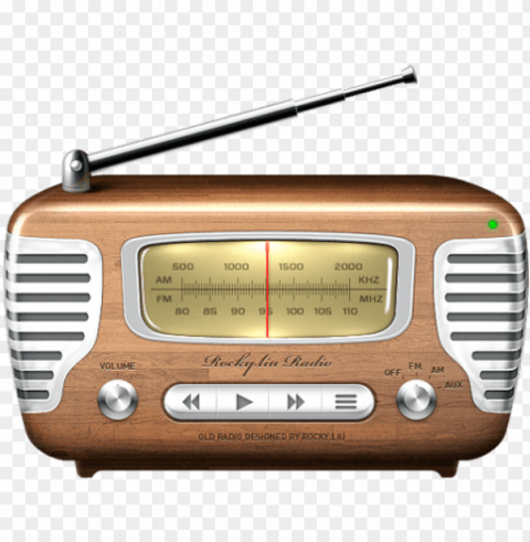 vintage radio illustration Transparent Background PNG Isolation