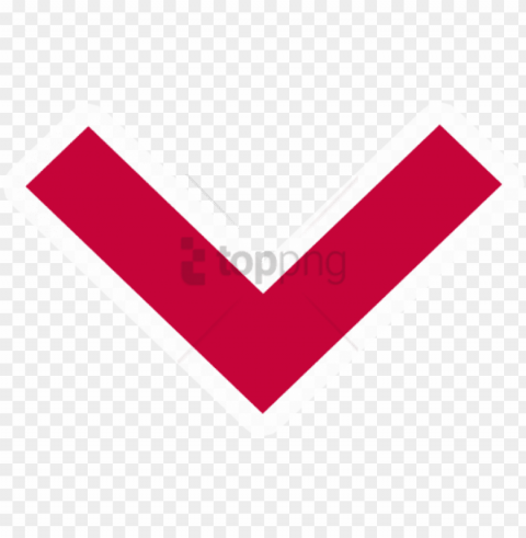 free red down arrow icon - triangle Transparent background PNG photos