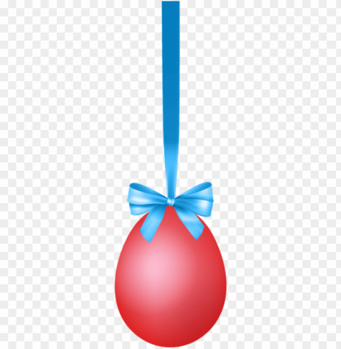 free png red hanging easter egg with bow - clipart easter ribbo Isolated Artwork on Transparent Background