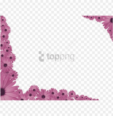 free transparent flowers border image with - july 2018 calendar floral Clear PNG file