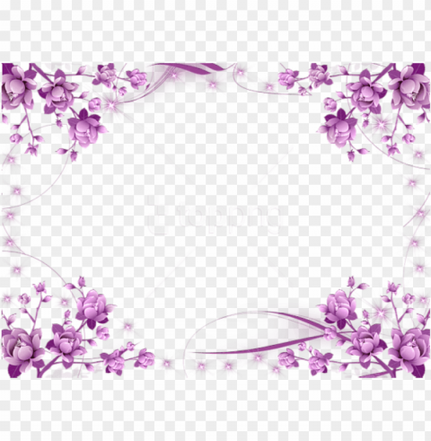 free pink flowers frame background - flower frame Isolated Subject on HighResolution Transparent PNG