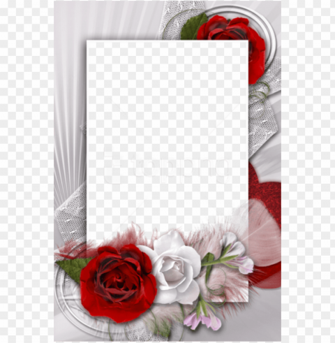 free romantic frame with white and - marco para poner fotos gratis Transparent Background PNG Isolated Item