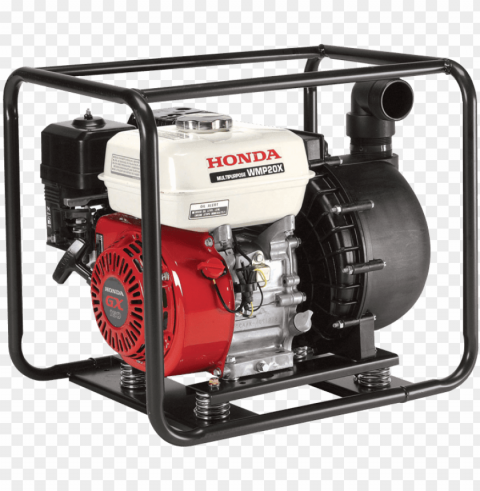 Honda WH20X Water Pump Transparent PNG Graphic with Isolated Object