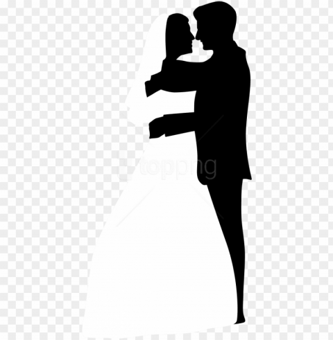 free wedding couple silhouettes clip art images - wedding couples silhouette Isolated Character in Transparent PNG