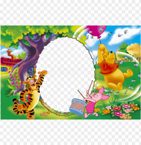 free winnie the pooh kids frame - winnie the pooh birthday frame PNG images with no background comprehensive set