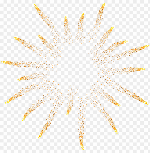 free yellow fireworks images - gold firework Transparent Background Isolated PNG Design