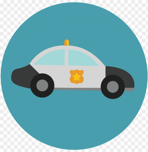 free police car icon - police car icon circle Isolated Element in Transparent PNG