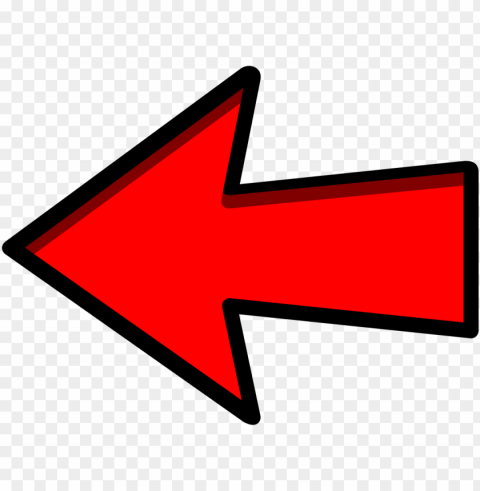 red arrow left PNG image with no background