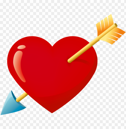 red heart arrow down PNG images for websites