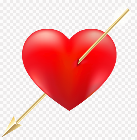 red heart arrow down image PNG images with alpha mask