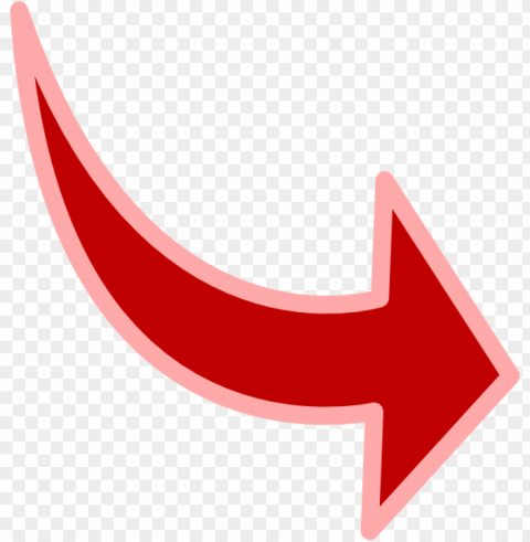 red curved arrow PNG images free download transparent background