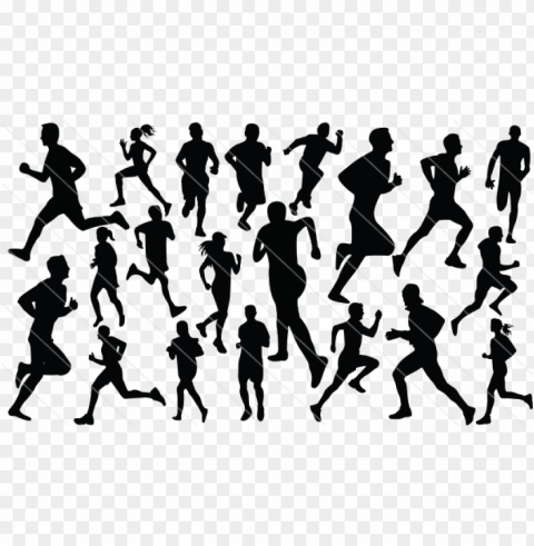 running silhouette - people long running silhouettes Free download PNG images with alpha channel diversity
