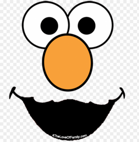 free sesame street font and face printables from 4 - elmo face template Isolated Graphic on Transparent PNG