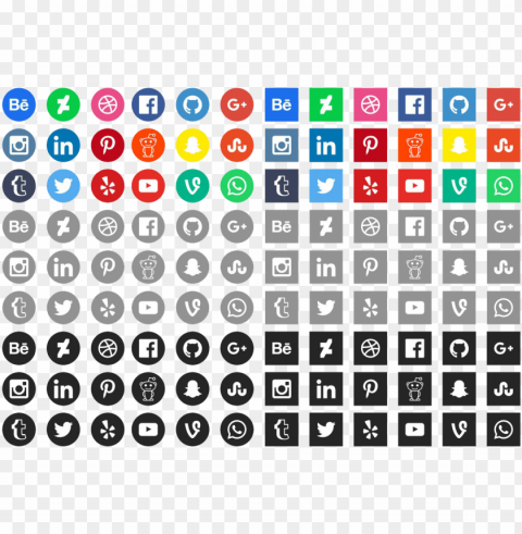 Free Social Media Icons 2018 HighQuality PNG Isolated On Transparent Background