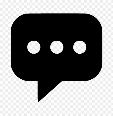 free speech comment chat black icon PNG images for editing